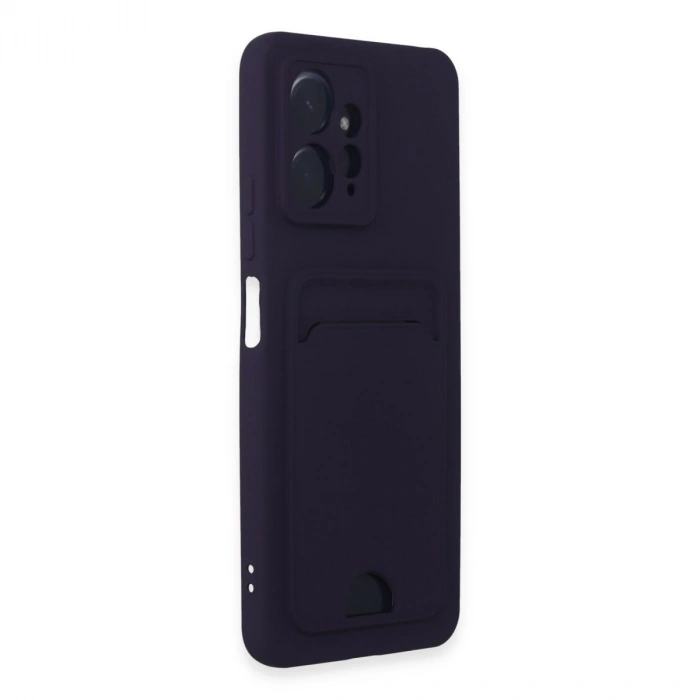 Xiaomi Redmi Note 12 4g Kılıf Kelvin Kartvizitli Silikon - Derin Mor