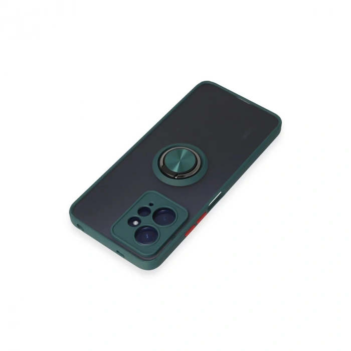 Xiaomi Redmi Note 12 4g Kılıf Montreal Yüzüklü Silikon Kapak - Yeşil
