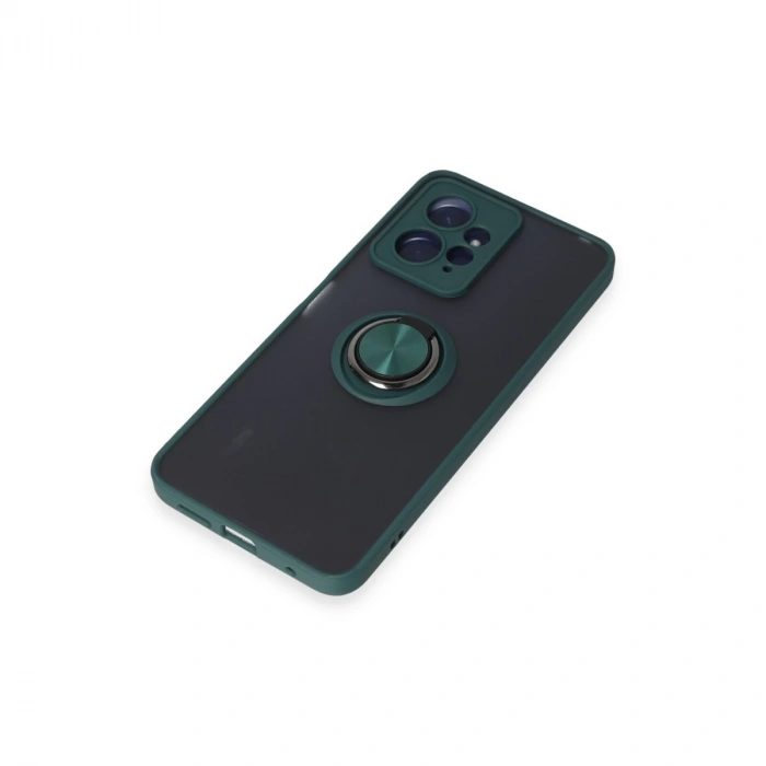 Xiaomi Redmi Note 12 4g Kılıf Montreal Yüzüklü Silikon Kapak - Yeşil