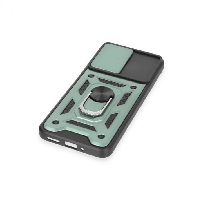 Xiaomi Redmi Note 12 4g Kılıf Pars Lens Yüzüklü Silikon - Yeşil