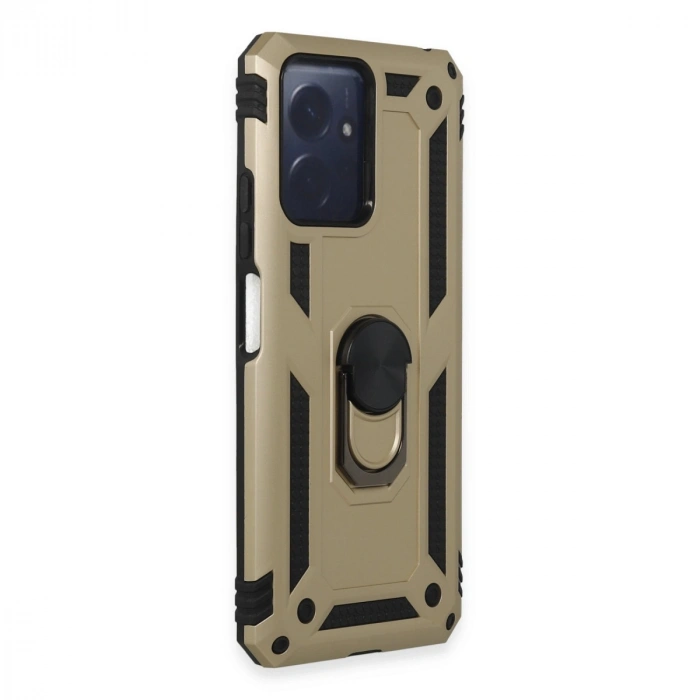 Xiaomi Redmi Note 12 4g Kılıf Sofya Yüzüklü Silikon Kapak - Gold