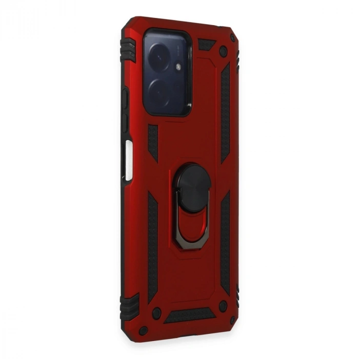 Xiaomi Redmi Note 12 4g Kılıf Sofya Yüzüklü Silikon Kapak - Kırmızı