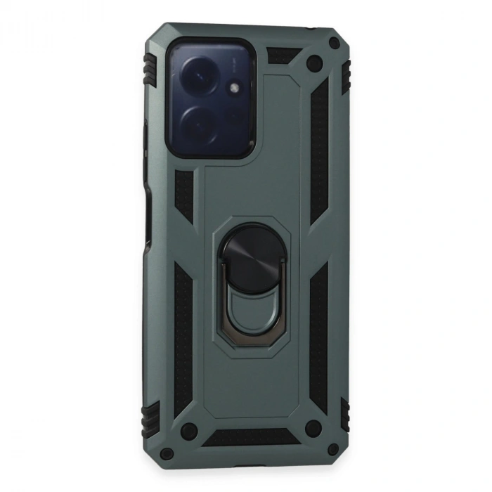 Xiaomi Redmi Note 12 4g Kılıf Sofya Yüzüklü Silikon Kapak - Yeşil