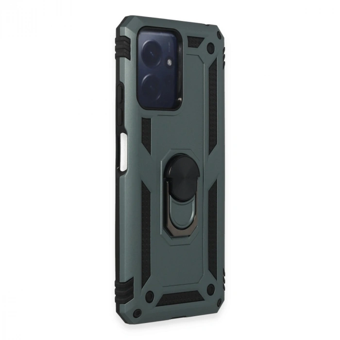 Xiaomi Redmi Note 12 4g Kılıf Sofya Yüzüklü Silikon Kapak - Yeşil