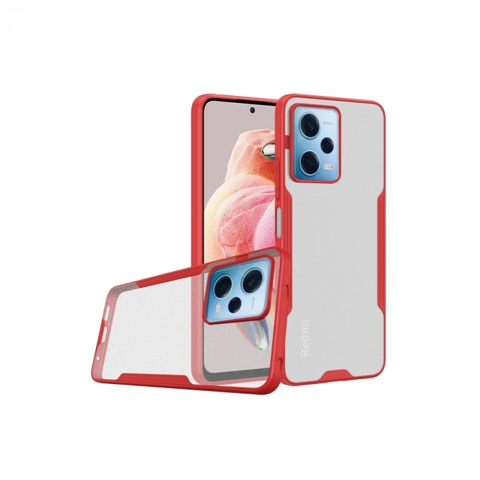 Xiaomi Redmi Note 12 5g Kılıf Platin Silikon - Kırmızı