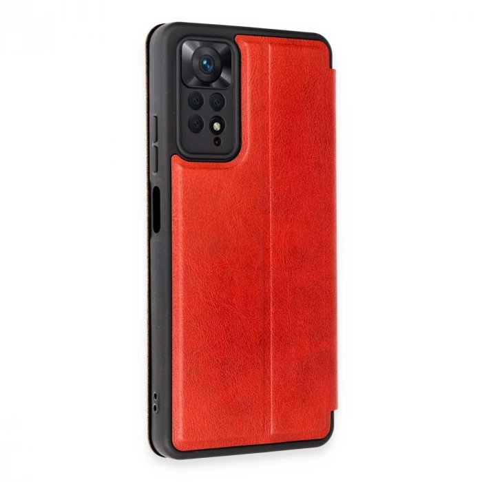 Xiaomi Redmi Note 12 Pro 4g Kılıf Flip Cover - Kırmızı
