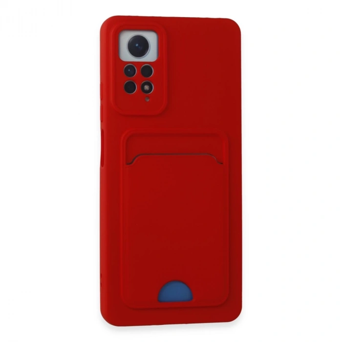 Xiaomi Redmi Note 12 Pro 4g Kılıf Kelvin Kartvizitli Silikon - Kırmızı