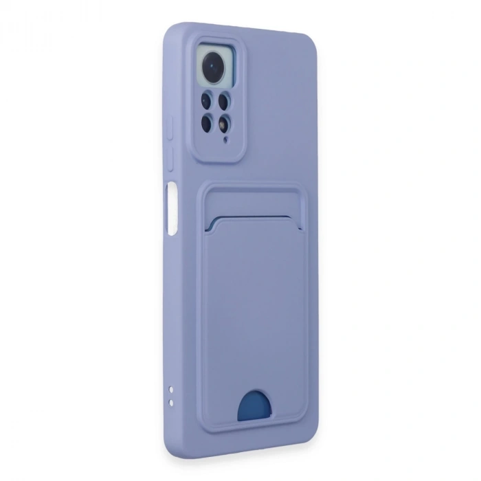 Xiaomi Redmi Note 12 Pro 4g Kılıf Kelvin Kartvizitli Silikon - Lila