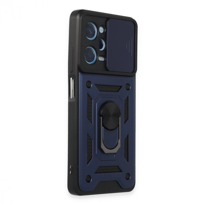 Xiaomi Redmi Note 12 Pro 5g Kılıf Pars Lens Yüzüklü Silikon - Lacivert