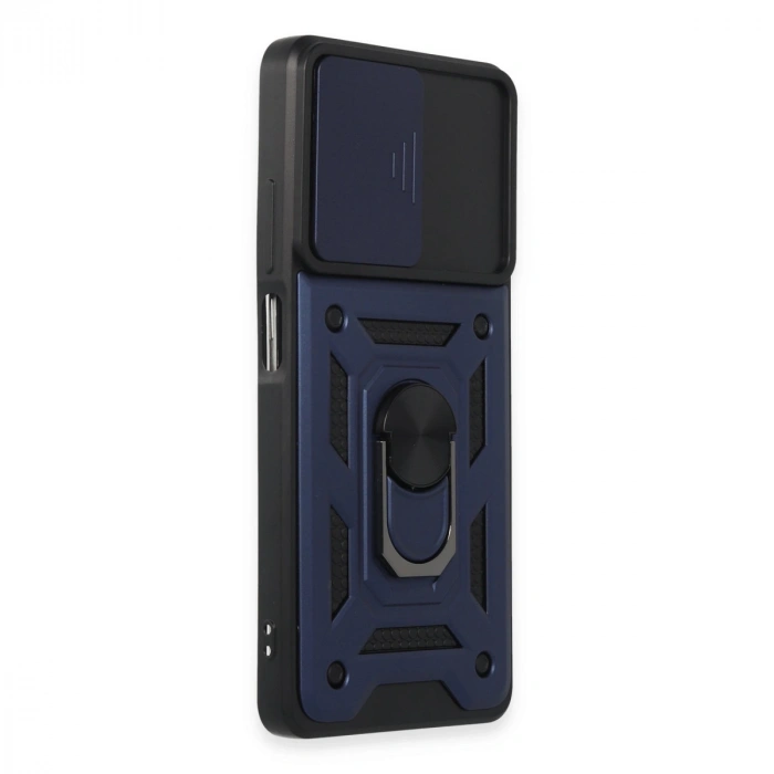 Xiaomi Redmi Note 12 Pro 5g Kılıf Pars Lens Yüzüklü Silikon - Lacivert