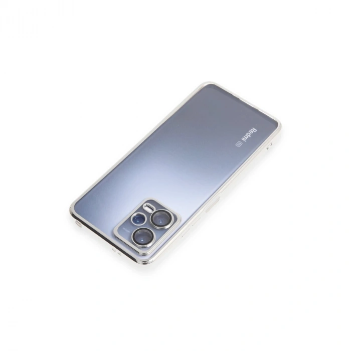 Xiaomi Redmi Note 12 Pro 5g Kılıf Razer Lensli Silikon - Gümüş