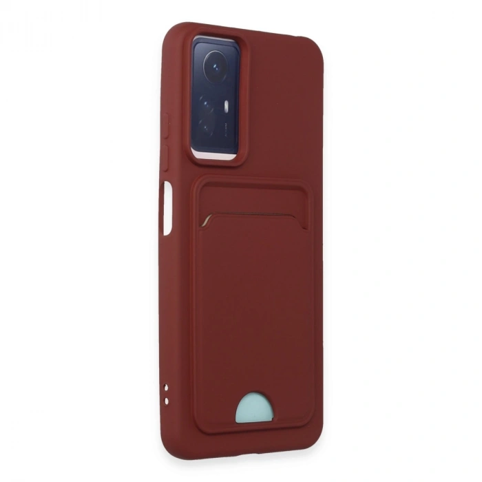 Xiaomi Redmi Note 12s Kılıf Kelvin Kartvizitli Silikon - Bordo
