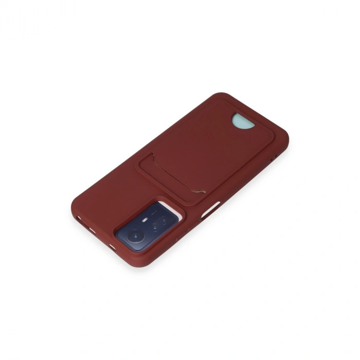Xiaomi Redmi Note 12s Kılıf Kelvin Kartvizitli Silikon - Bordo