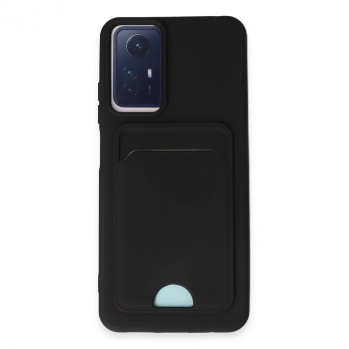 Xiaomi Redmi Note 12s Kılıf Kelvin Kartvizitli Silikon - Siyah