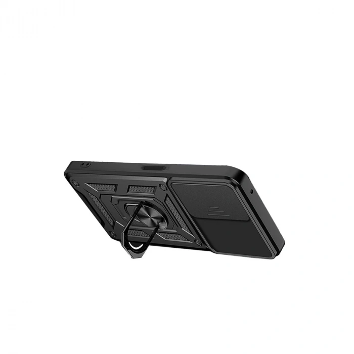 Xiaomi Redmi Note 13 4g Kılıf Pars Lens Yüzüklü Silikon - Siyah