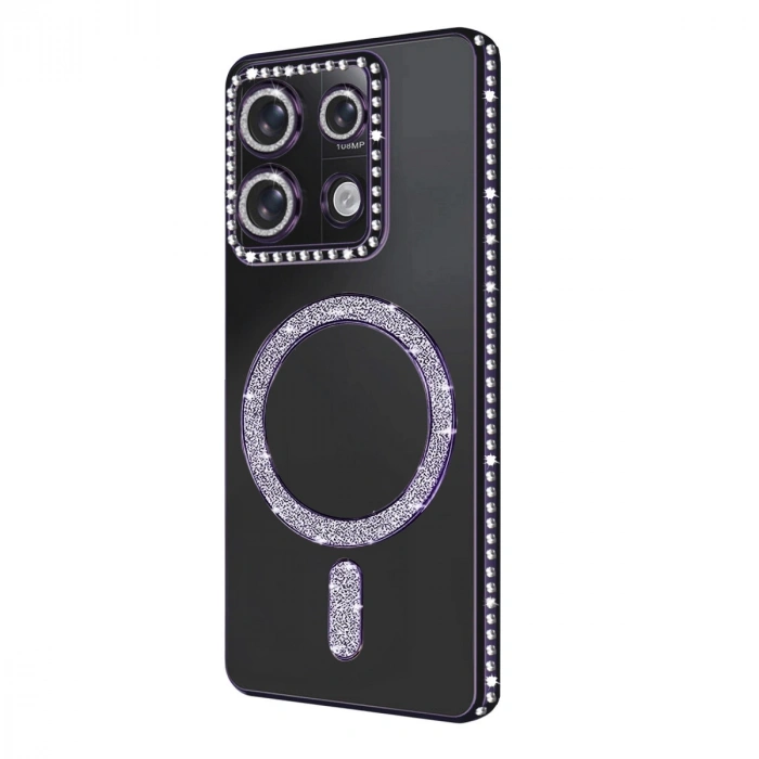 Xiaomi Redmi Note 13 Pro 4g Joke Simli Magneticsafe Kılıf - Derin Mor