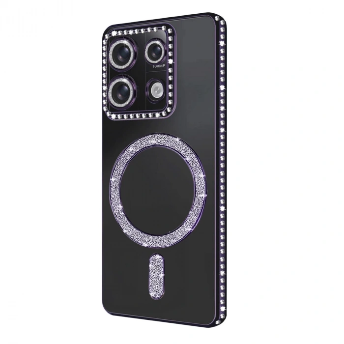 Xiaomi Redmi Note 13 Pro 4g Joke Simli Magneticsafe Kılıf - Derin Mor