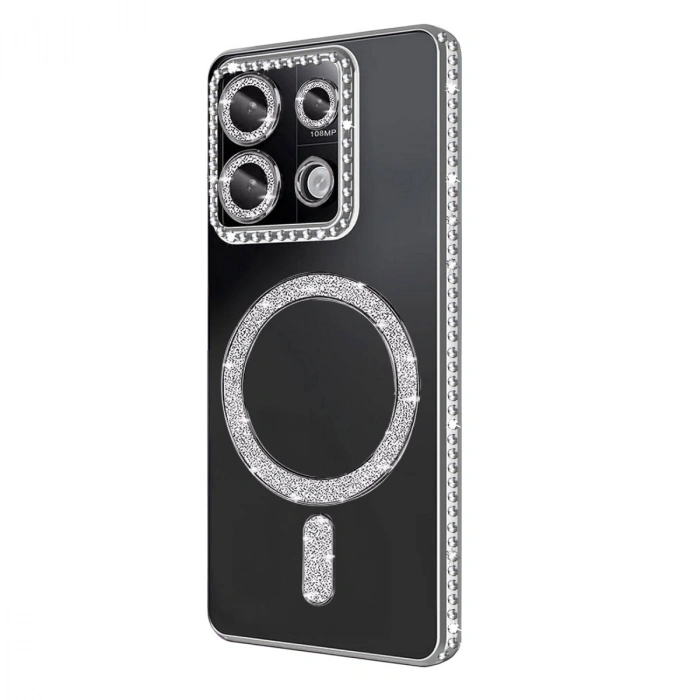 Xiaomi Redmi Note 13 Pro 4g Joke Simli Magneticsafe Kılıf - Gümüş