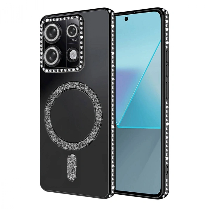 Xiaomi Redmi Note 13 Pro 4g Joke Simli Magneticsafe Kılıf - Siyah