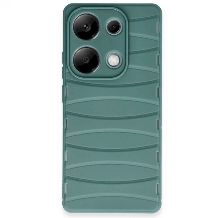 Xiaomi Redmi Note 13 Pro 4g Kılıf Bibercas Silikon Kapak - Koyu Yeşil