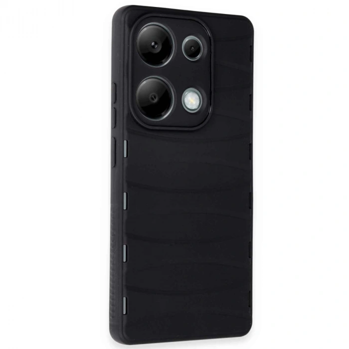 Xiaomi Redmi Note 13 Pro 4g Kılıf Bibercas Silikon Kapak - Siyah