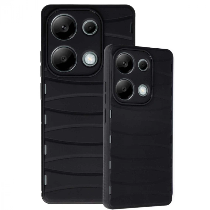 Xiaomi Redmi Note 13 Pro 4g Kılıf Bibercas Silikon Kapak - Siyah