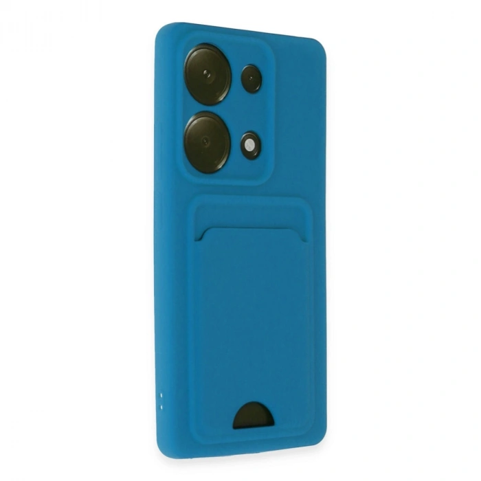Xiaomi Redmi Note 13 Pro 4g Kılıf Kelvin Kartvizitli Silikon - Mavi