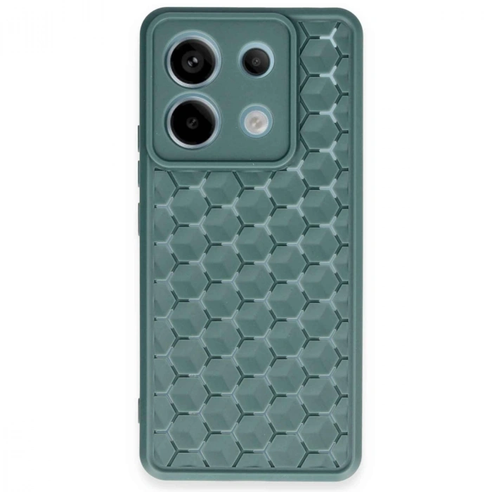 Xiaomi Redmi Note 13 Pro 5g Kılıf Petek Silikon Kapak - Koyu Yeşil