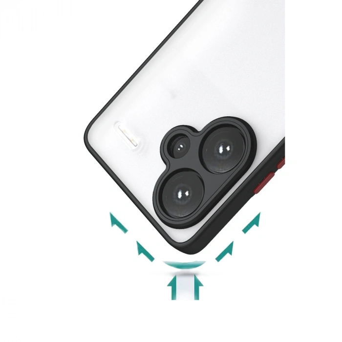 Xiaomi Redmi Note 13 Pro Plus Kılıf Montreal Silikon Kapak - Siyah