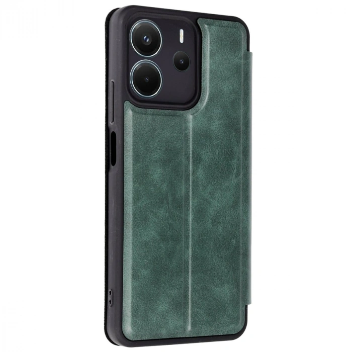 Xiaomi Redmi Note 14 4g Kılıf Flip Cover - Koyu Yeşil