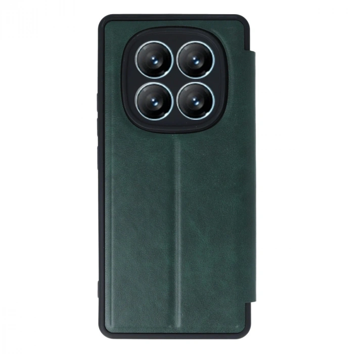 Xiaomi Redmi Note 14 Pro 5g Kılıf Flip Cover - Koyu Yeşil