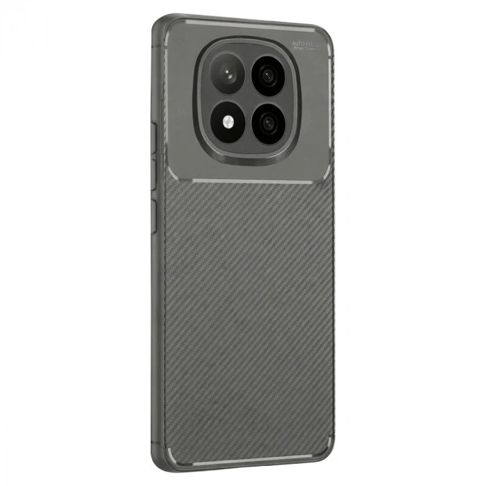 Xiaomi Redmi Note 14 Pro Plus Kılıf Auto Focus Karbon Kapak - Gri