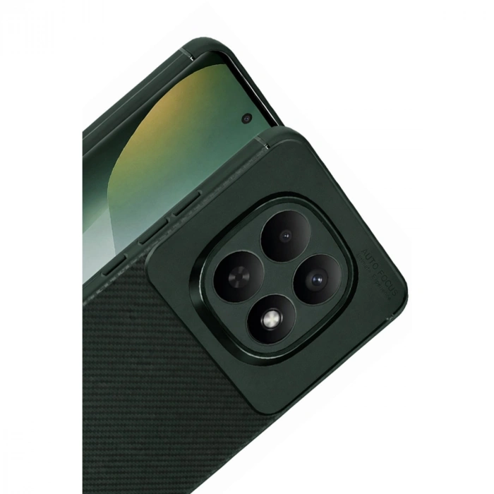 Xiaomi Redmi Note 15 4g Auto Focus Karbon Kapak - Koyu Yeşil
