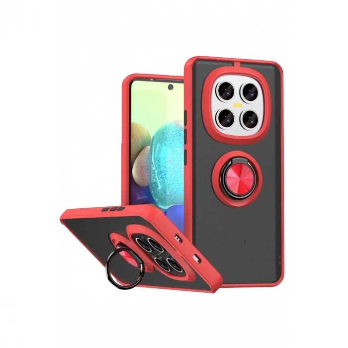 Xiaomi Redmi Note 15 4g Montreal Yüzüklü Silikon Kapak - Kırmızı