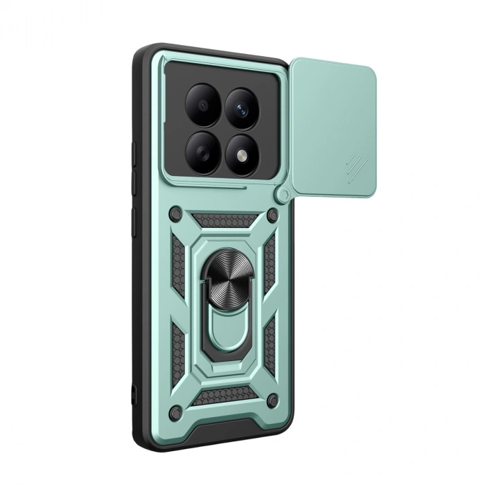 Xiaomi Redmi Note 15 4g Pars Lens Yüzüklü Silikon - Yeşil