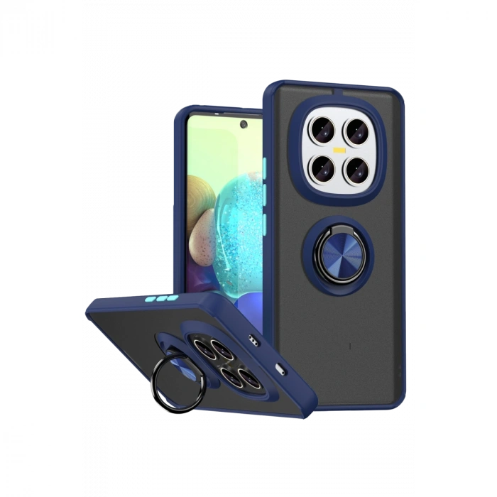 Xiaomi Redmi Note 15 Pro 4g Montreal Yüzüklü Silikon Kapak - Lacivert