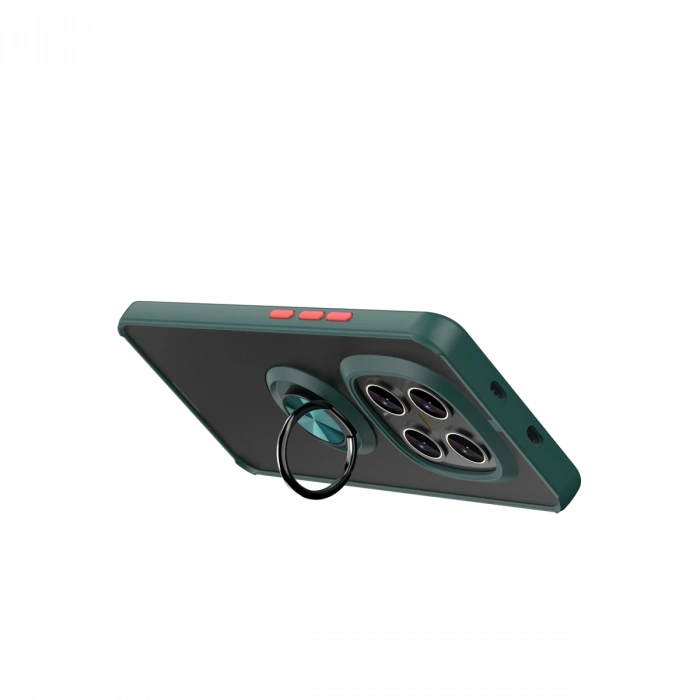 Xiaomi Redmi Note 15 Pro 4g Montreal Yüzüklü Silikon Kapak - Yeşil