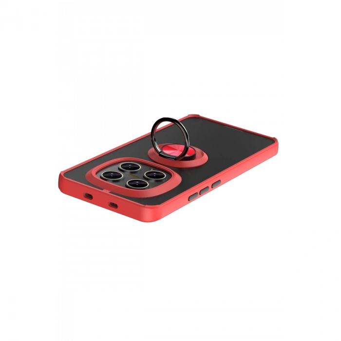Xiaomi Redmi Note 15 Pro 5g Montreal Yüzüklü Silikon Kapak - Kırmızı