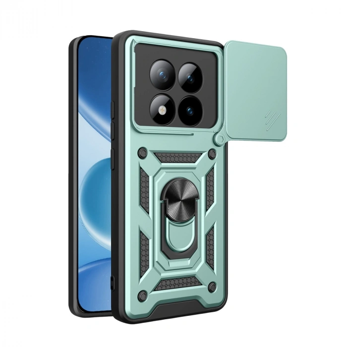 Xiaomi Redmi Note 15 Pro Plus 5g Pars Lens Yüzüklü Silikon - Yeşil