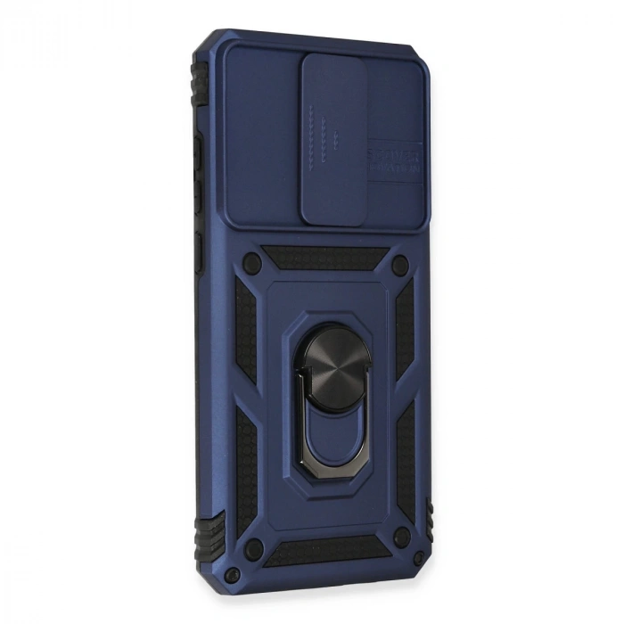 Xiaomi Redmi Note 8 Pro Kılıf Pars Lens Yüzüklü Silikon - Lacivert