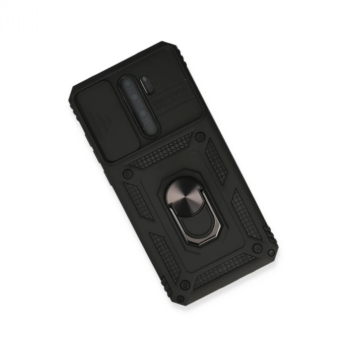 Xiaomi Redmi Note 8 Pro Kılıf Pars Lens Yüzüklü Silikon - Siyah