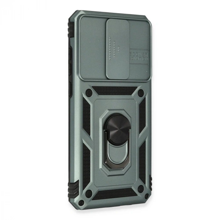 Xiaomi Redmi Note 8 Pro Kılıf Pars Lens Yüzüklü Silikon - Yeşil