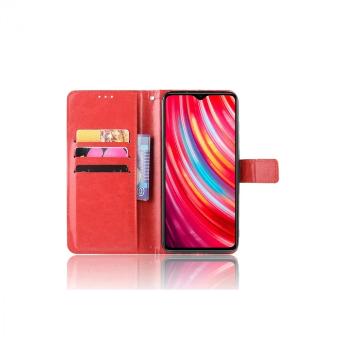 Xiaomi Redmi Note 8 Pro Kılıf Trend S Plus Kapaklı Kılıf - Kırmızı