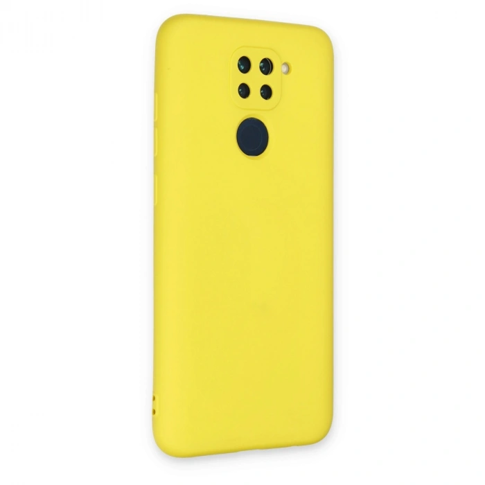 Xiaomi Redmi Note 9 Kılıf Nano İçi Kadife Silikon - Sarı