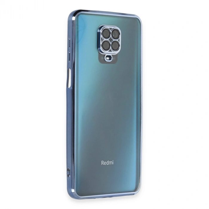 Xiaomi Redmi Note 9 Pro Kılıf Razer Lensli Silikon - Açık Mavi