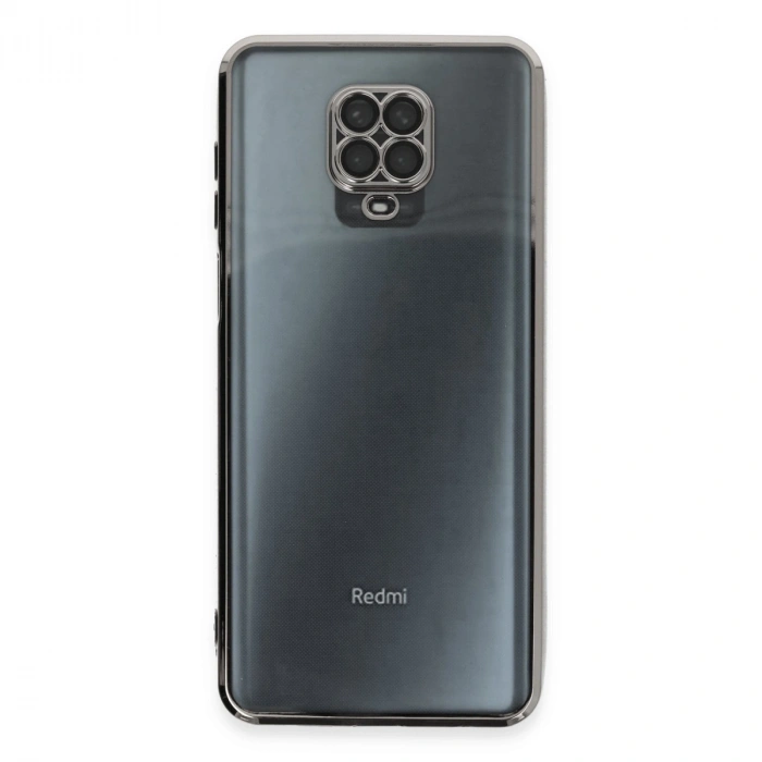 Xiaomi Redmi Note 9 Pro Kılıf Razer Lensli Silikon - Gümüş