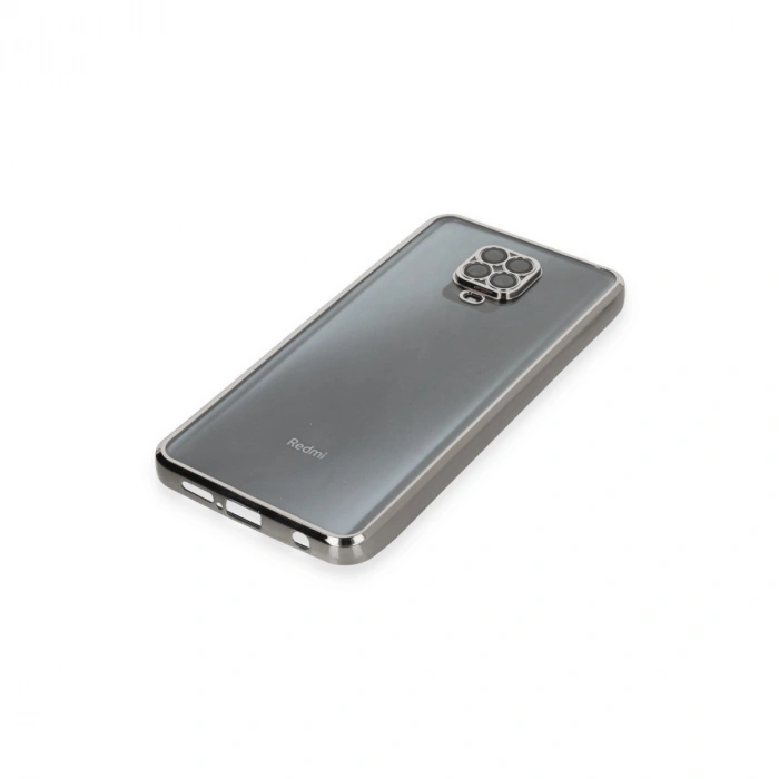 Xiaomi Redmi Note 9 Pro Kılıf Razer Lensli Silikon - Gümüş