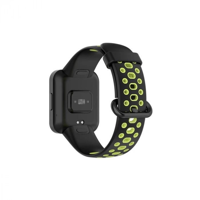 Xiaomi Redmi Watch 2 Spor Delikli Kordon - Siyah-yeşil