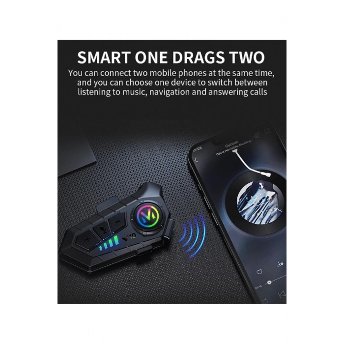 Y10 Kask Kulaklık Bluetooth Motosiklet Kulaklık 5,3 Bluetooth Intercom Motorsiklet Kulaklık