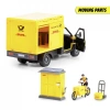203747020 Dickie Dhl Delivery Setfreewheel Delivery Vehicle Packaging Statio